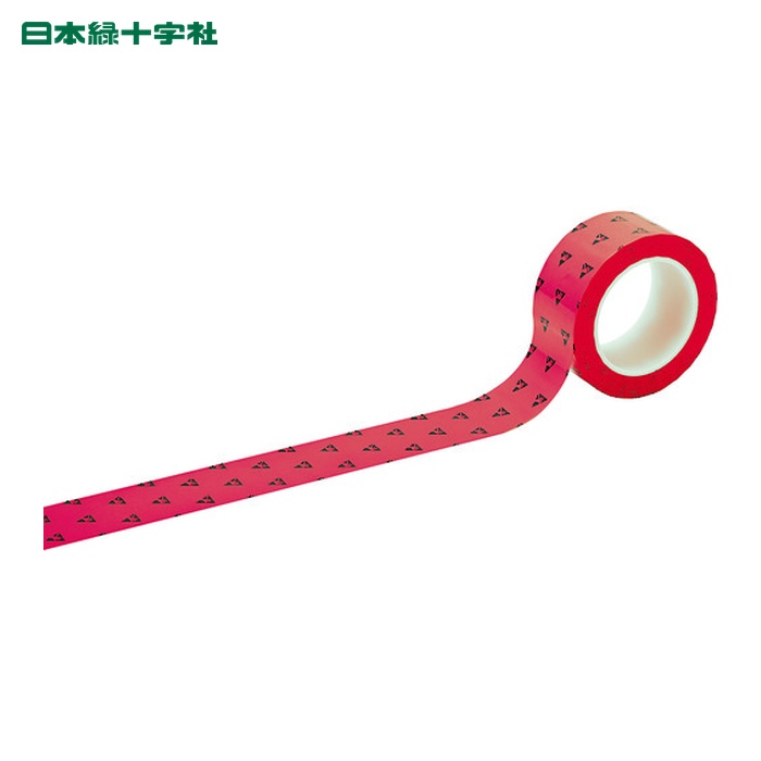 日本緑十字社 クリーンルーム用ラインテープ 赤 HCPAS-50R 50mm幅×33m 帯電防止タイプ (1巻) 259024
