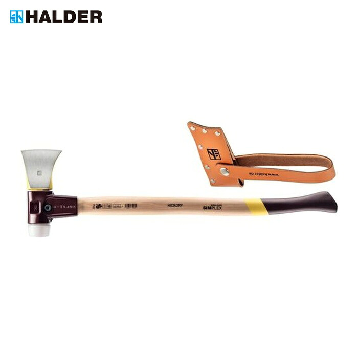 ハルダー HALDER 3007.75 SIMPLEX コンビネーションハンマーセット スプリッティングアックス・斧 薄型、鋳鉄ハウジング、ヒッコリーハンドル 径(50)mm (1丁)｜工具ランド　いたわり館