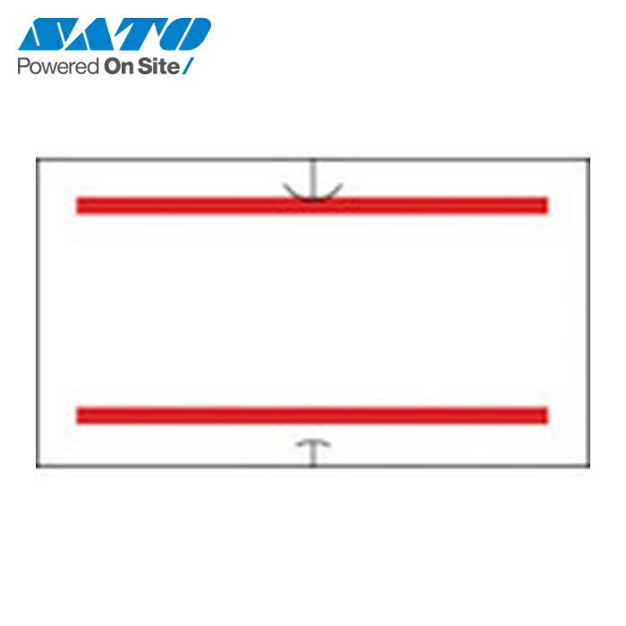 SATO サトー 419999031 SP/UN01C用 共通ラベル 3 赤二本線(強粘)(100巻入) (1箱)