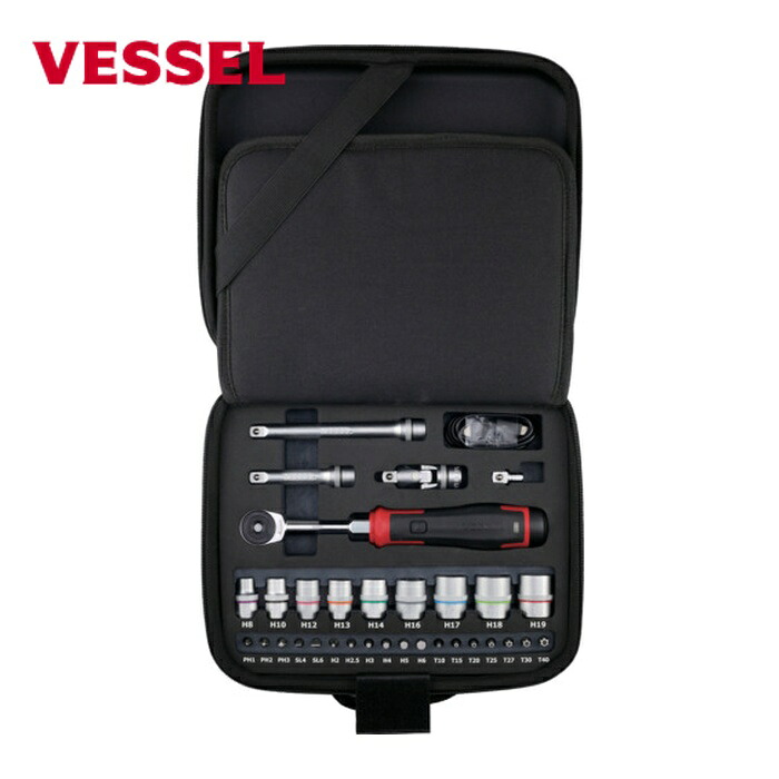 ベッセル VESSEL 400ER3-1M 電動スリムラチェットセット (1個)