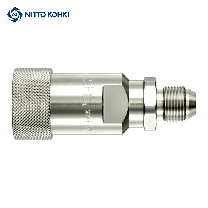 日東工器 3HS-GP STEEL NBR HSPカプラ おねじタイプ/平行ねじ・おすシート(07807) (1個)