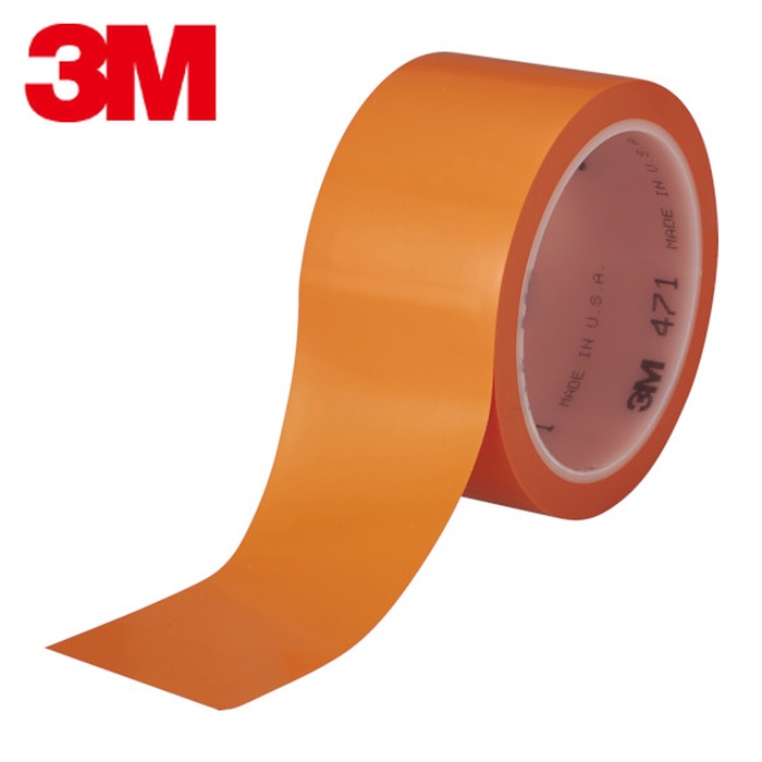 3M スリーエム 高機能ラインテープ 471 オレンジ 50mm x 32.9m 個装 (1巻) 471 ORA 50X32 K