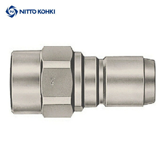 日東工器 350-10P STEEL FKM    350カプラ相手側取付サイズR1 1/4(51196) (1個)