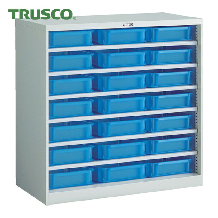 トラスコ TRUSCO コンテナラックケース バンラックケース CF型 TSK-6BX21個付 (1台) 306CF-SK21B