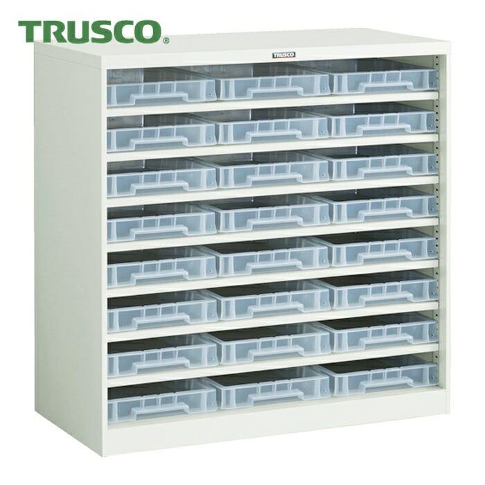 トラスコ TRUSCO コンテナラックケース バンラックケース CF型 F-4TMX24個付 (1台) 307CF-D24TM