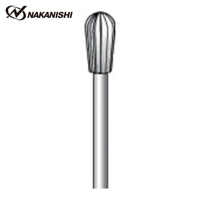 ナカニシ 33391 精密スチールカッター 6本入 逆テーパー先丸型 φ5×10×軸φ2.34 (1Pk)