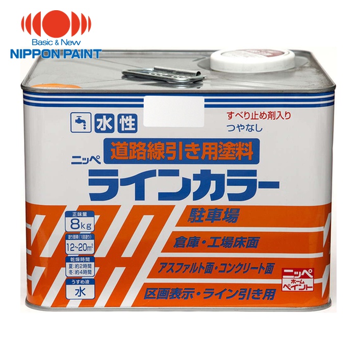 ニッペホームペイント 水溶性伝達ルート色つや 8kg 白 HPT113-8 (1缶) 4976124092039