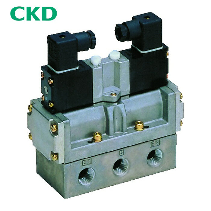 CKD 4F420-08-AC100V 電磁弁 パイロット式5ポート弁セレックスバルブ 4Fシリーズ 5C Rc1/4 AC100V (1台)|工具ランド いたわり館