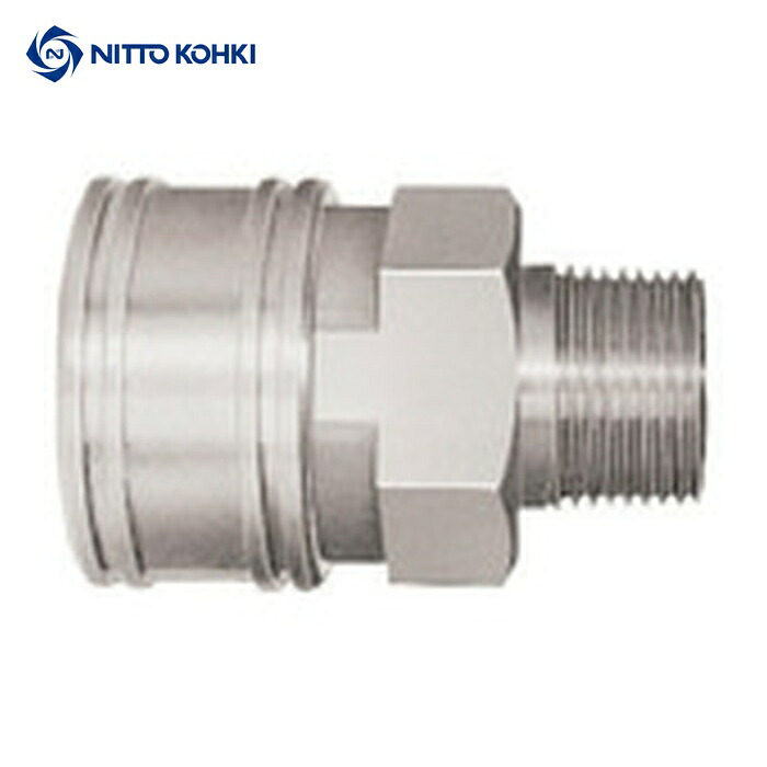 日東工器 6TSM SUS NBR TSPカプラ ステンレス製 ニトリルゴムSG(NBR)(めねじ取付用ソケット) 相手側Rc3/4(00724) (1個)