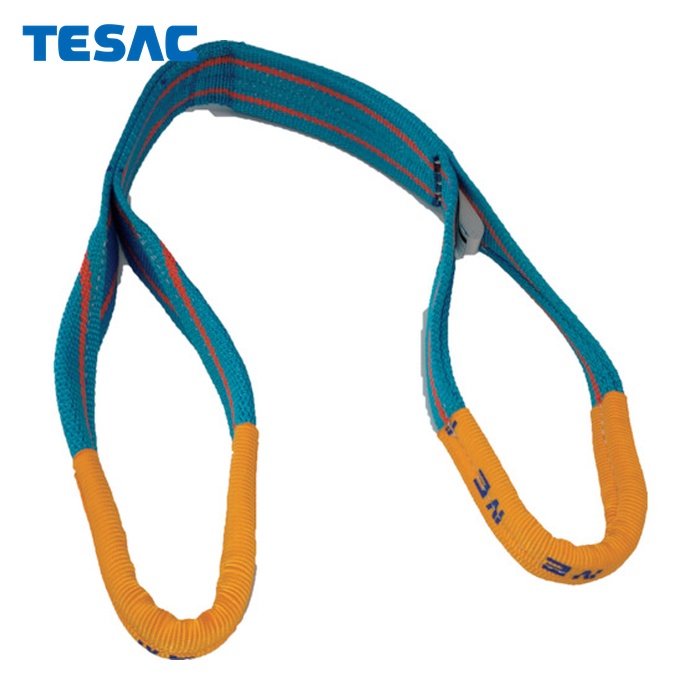 テザック TESAC 4E50X8 ブルースリング(JIS4等級・両端アイ形)荷重2.0t 全長8.0m (1本)
