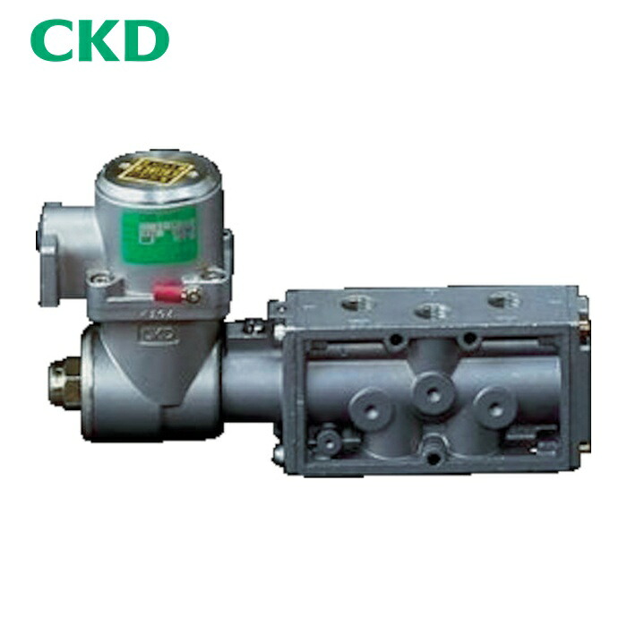 CKD 4F320E-10-TP-AC200V 電磁弁 パイロット式 防爆形5ポート弁 4Fシリーズ(ダブルソレノイド) (1台)