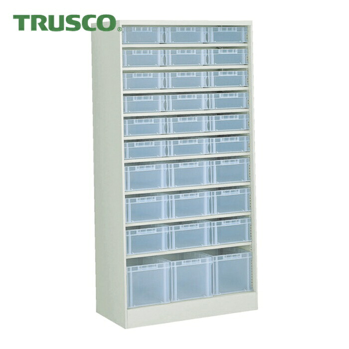 トラスコ TRUSCO コンテナラックケース バンラックケース CF型 F-1TMX18個F-2X9F-3X3個付 (1台) 609CF-A18B9C3TM