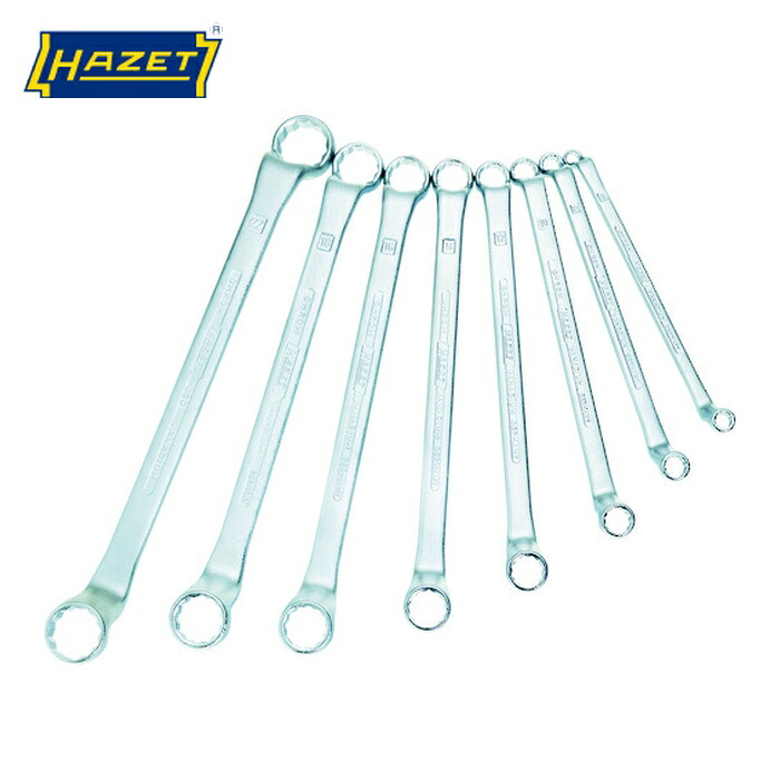 ハゼット HAZET 630/8 両口めがねレンチセット(75度ディープオフセット) 8丁セット (1S)