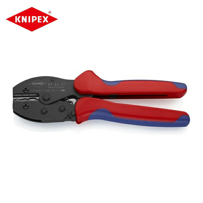 KNIPEX クニペックス 9752-37 圧着ペンチ プレシフォース 220mm チューブコネクタ用 (1丁)