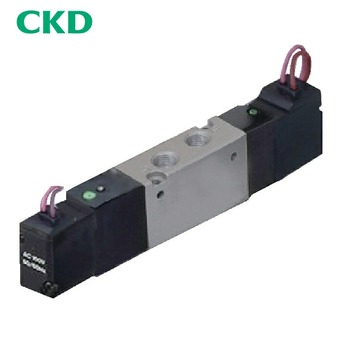 CKD 4KA220-06-AC100V 電磁弁 パイロット式5ポート弁セレックスバルブ 4Kシリーズ 2.6C Rc1/8 AC100V (1台)|工具ランド いたわり館