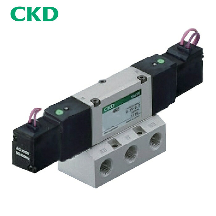 CKD 4KB420-15-AC100V 電磁弁 パイロット式5ポート弁セレックスバルブ 4Kシリーズ 12C Rc1/2 AC100V (1台)|工具ランド いたわり館