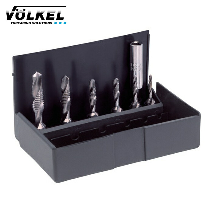 VOELKEL 67200 六角軸タッピングドリルセット M3ーM10 6本入 (1S)