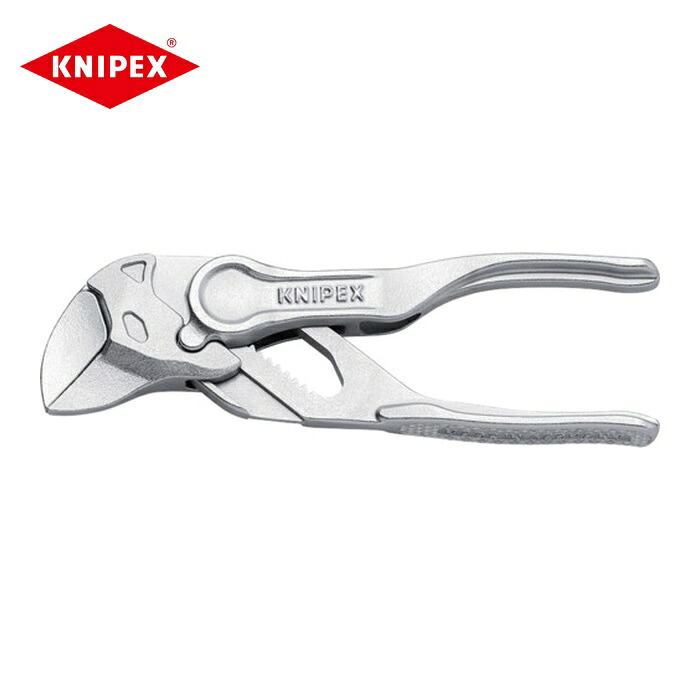 KNIPEX クニペックス 8604100BK プライヤーレンチ エンボス加工グリップ 100mm (1丁)