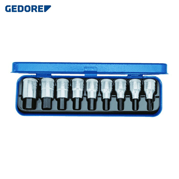 GEDORE ゲドレー 6156250 ヘキサゴンビットソケットセット 1/2 9セット IN19PM (1S)