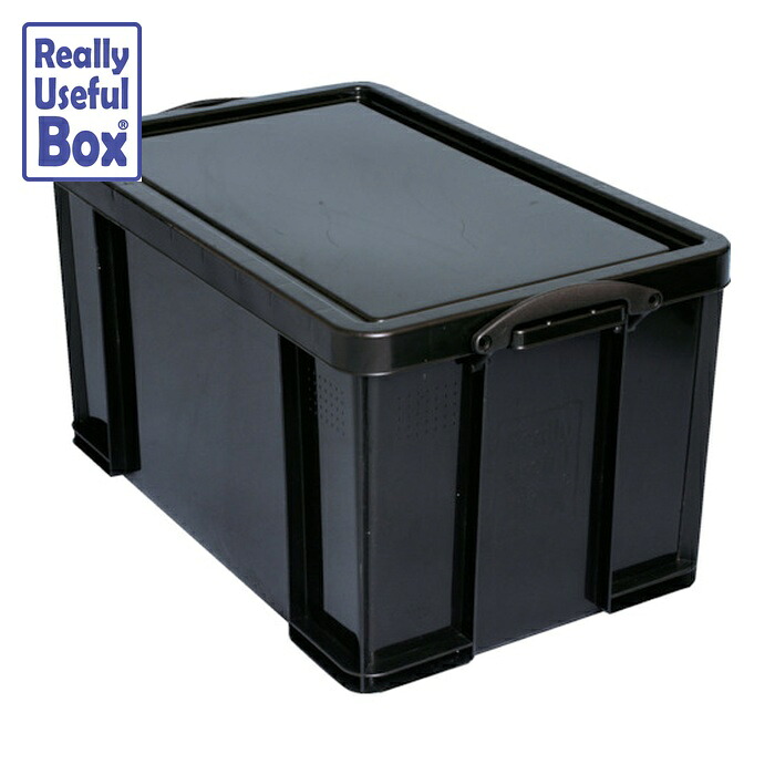 RUP コンテナ Really Useful Box 84L ブラック (1個) 84BLK｜工具ランド　いたわり館