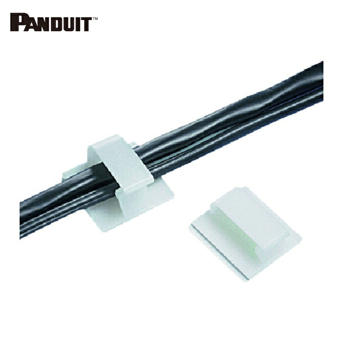 パンドウイット PANDUIT BEC62-A-T 固定具 コードクリップ ゴム系粘着テープ付き ナチュラル (1袋)｜工具ランド　いたわり館