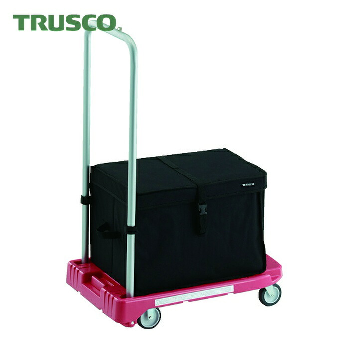 トラスコ TRUSCO 脂手押し車 アクロキャリー 600X390 サクラ色 THB付 (1台) AC-1-P-THB
