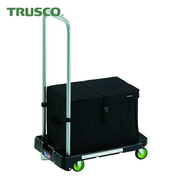 トラスコ TRUSCO 脂手押し車 アクロキャリー 600X390 黒いこと ストッパー付 TH打ちきり付 (1台) AC-1-BK-S-THB