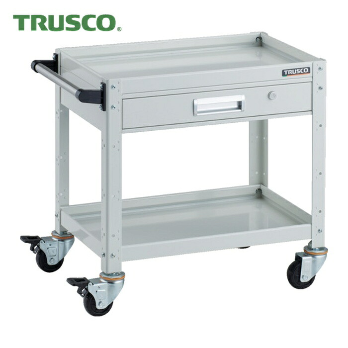 トラスコ TRUSCO ツールワゴン バーディワゴン 600X400 引出付 ホワイト (1台) BDW-662V-W