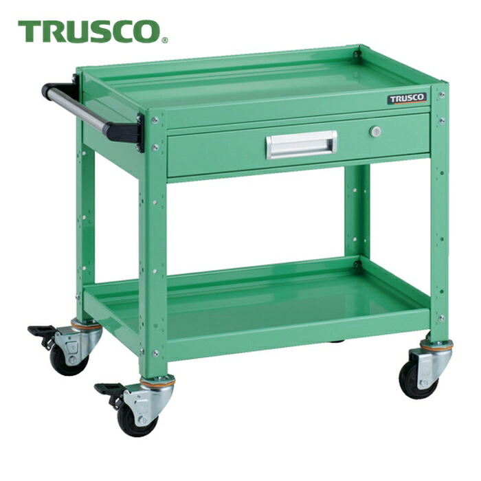 トラスコ TRUSCO ツールワゴン バーディワゴン 600X400 引出付 ヤンググリーン (1台) BDW-662V-YG｜工具ランド　いたわり館