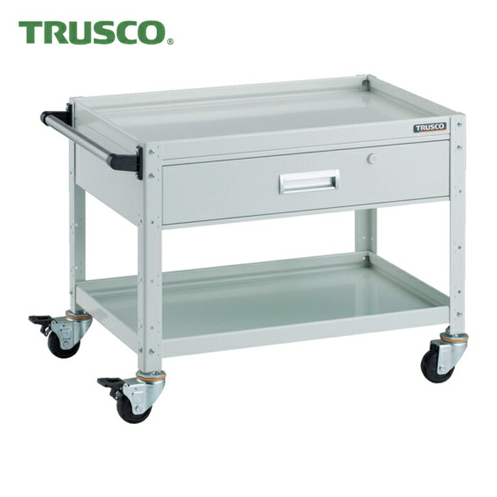 トラスコ TRUSCO ツールワゴン バーディワゴン 750X500XH600 深型1段引出付 ホワイト (1台) BDW-672Y-W|工具ランド いたわり館