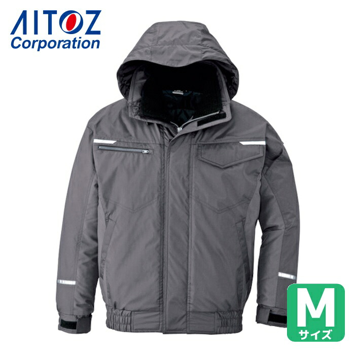アイトス AITOZ 制電防寒ブルゾン グレー (1着) AZ9366-004-M|工具ランド いたわり館