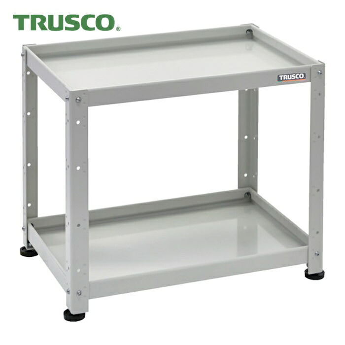 トラスコ TRUSCO 小型雄捩子式棚 バーディワゴンラック型 750X500 2段 白いこと (1台) BDW-R672-W