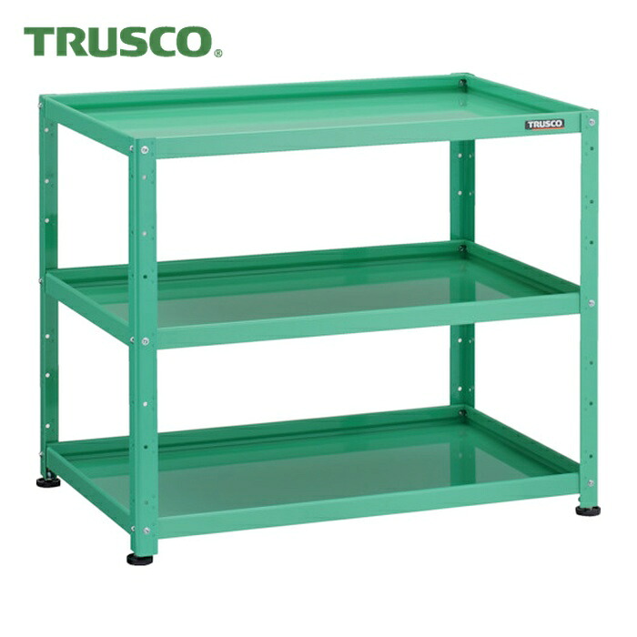 トラスコ TRUSCO 小型ボルト式棚 バーディワゴンラック型 900X600 3段 ヤンググリーン (1台) BDW-R993-YG|工具ランド いたわり館