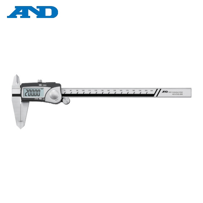 A&D エーアンドディ AD5763-200 防滴ステンレスデジタルノギス 200mm (1本)