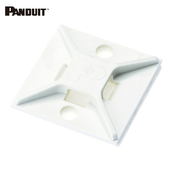 パンドウイット PANDUIT ABM2S-AT-D マウントベース アクリル系粘着テープ付き 白 (500個入) (1袋)