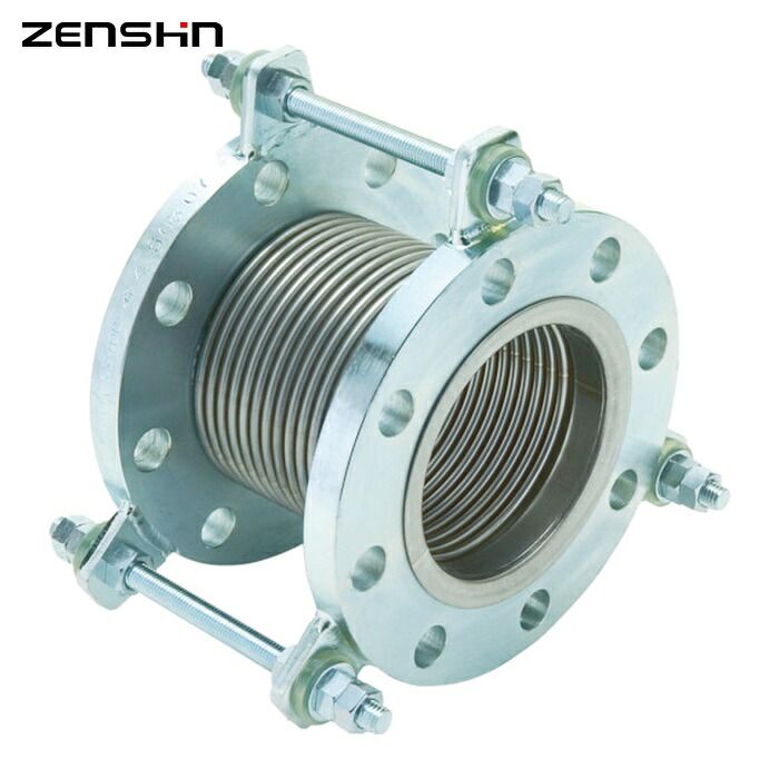 ゼンシン ZENSHIN A V JOINT-50 ステンレス製防振継手(フランジ型) (1本)|工具ランド いたわり館