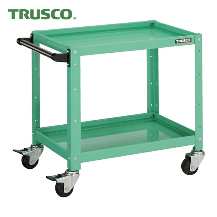 トラスコ TRUSCO 物の具手押し車 バーディワゴン 600X400XH600 2段 若い衆緑であること (1台) BDW-662-YG