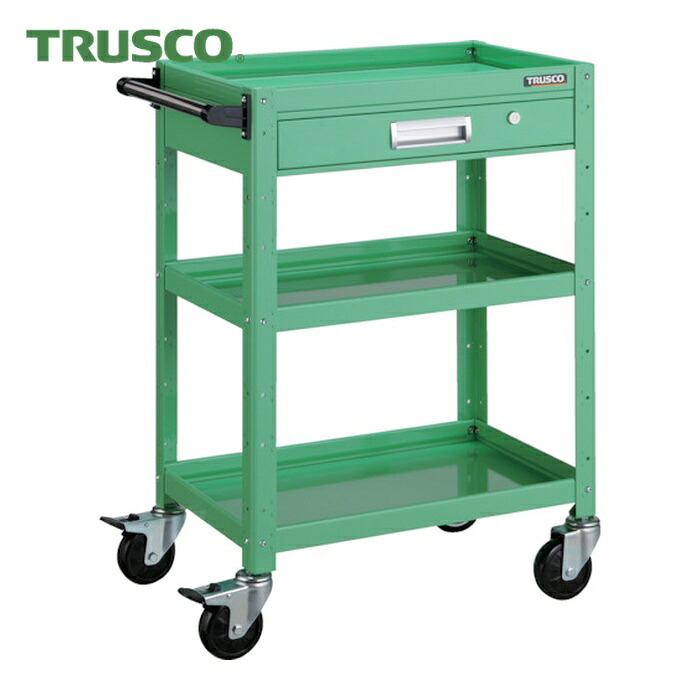 トラスコ TRUSCO ツールワゴン バーディワゴン 600X400 引出付 ヤンググリーン (1台) BDW-963V-YG｜工具ランド　いたわり館