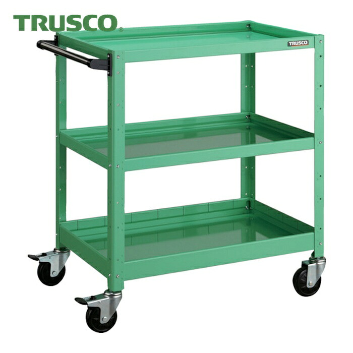 トラスコ TRUSCO ツールワゴン バーディワゴン 750X500XH880 浅2深1段 ヤンググリーン (1台) BDW-973F1-YG｜工具ランド　いたわり館