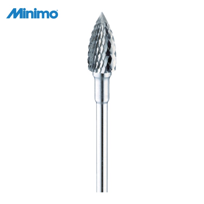 ミニター Minimo BC1582 超硬カッター 円錐鋭角クロスカット 刃径Φ6 刃長12mm (1本)