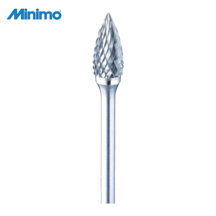 ミニター Minimo BC2254 超硬カッター クロスカット Φ6.4 軸径3.0mm (1本)