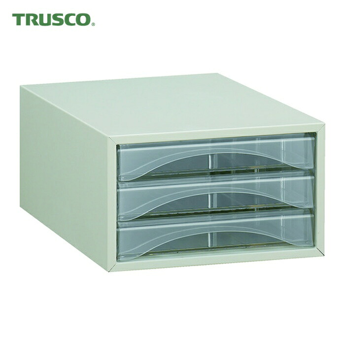 トラスコ TRUSCO レターケース A4型・浅型タイプ 3段 (1台) A4-S3P