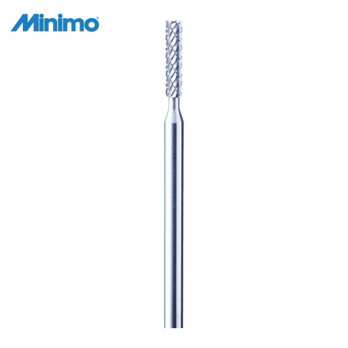 ミニター Minimo BC6015 ロングシャフト超硬カッター 円柱先丸クロスカット 刃径Φ3 (1本)