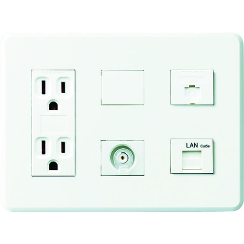 Abaniact アバニアクト AC-212VTL-01 情報コンセント TEL/LAN/TV(4K8K対応) カテ5e (1個)