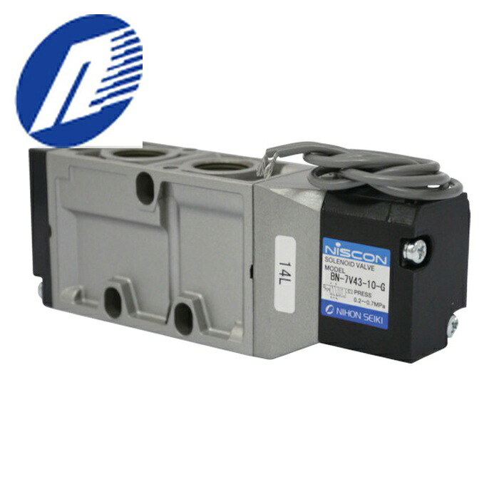 日本精器 BN-7V43-10-G-E100 4方向電磁弁10AAC100Vグロメット7Vシリーズシングル (1台)