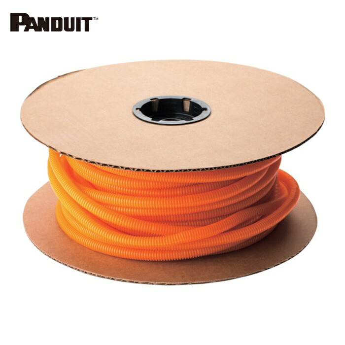 パンドウイット PANDUIT CLTS150F-D3 コルゲートチューブ ポリエチレン スリットなし オレンジ (1巻)｜工具ランド　いたわり館