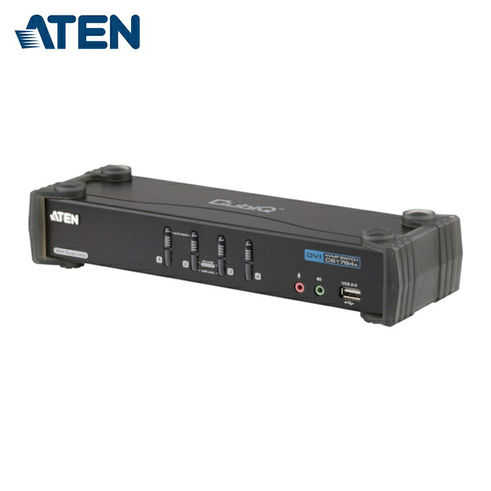 ATEN CS1784A KVMPスイッチ 4ポート / DVI / デュアルリンク / USB2.0ハブ搭載 (1台)|工具ランド いたわり館