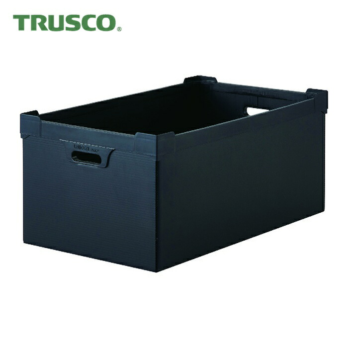 トラスコ TRUSCO 導電性ダンボールプラスチックケース 45L ブラック (1S) DP-560D-5N｜工具ランド　いたわり館