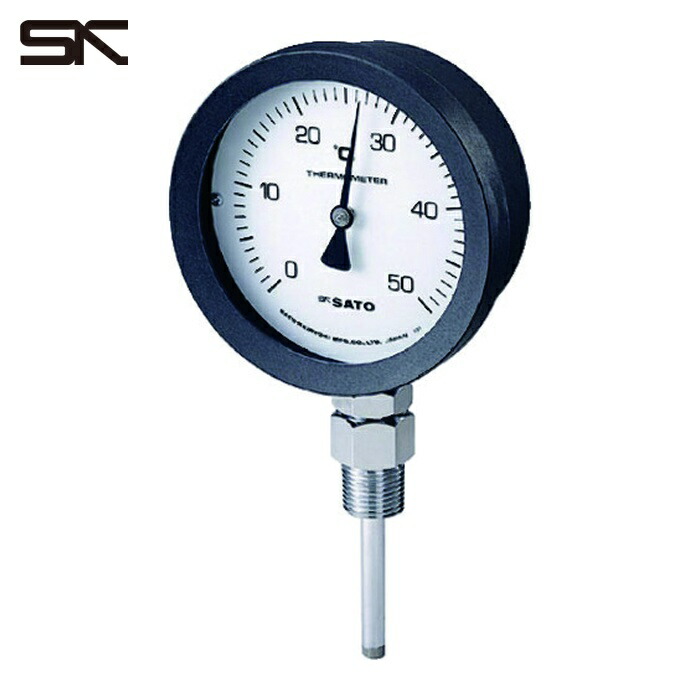 佐藤計量器 BM-S-100P-1 バイメタル式温度計 BM-S-100P 0~50℃ 50L (2085-0 (1個)