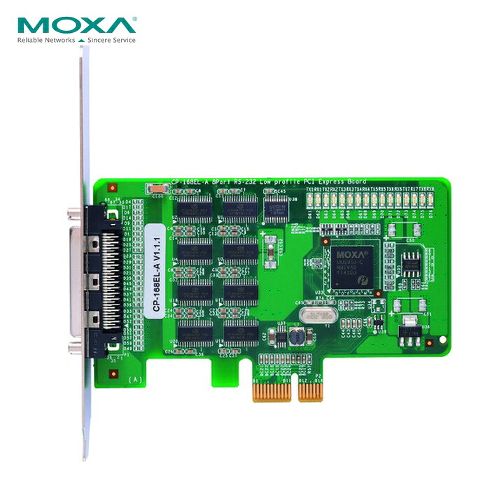MOXA CP-168EL-A 8界面RS-232C ロープロファイル PCIExpressゲーム盤 (1個) DIY・工具-メカニカル部品